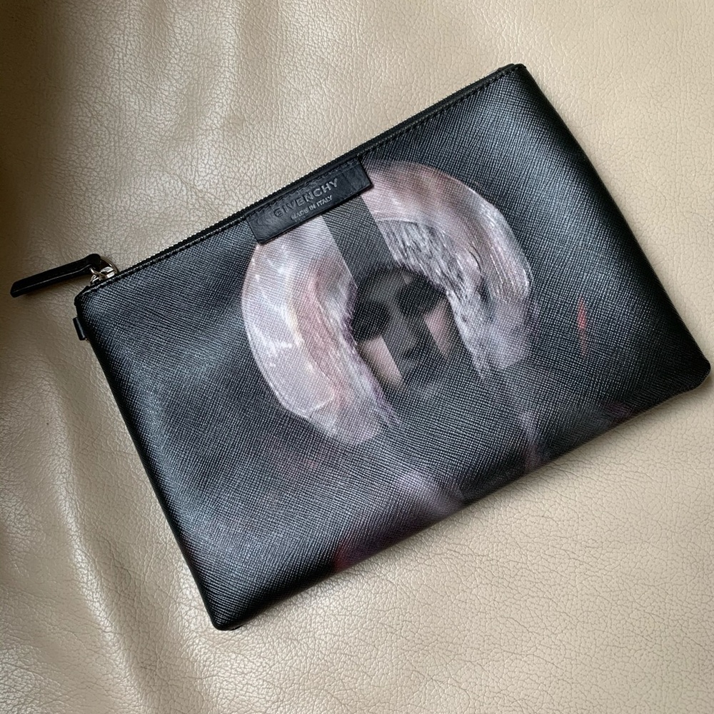 GIVENCHY Madonna Print Zip Antigona Clutch Bag
